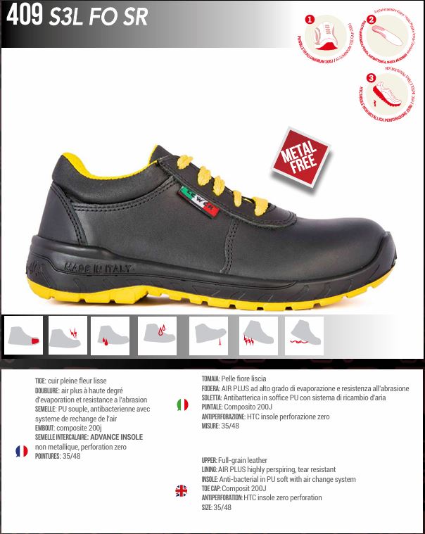 SCARPA ANTINFORTUNIO SETTORE ELETTRICO