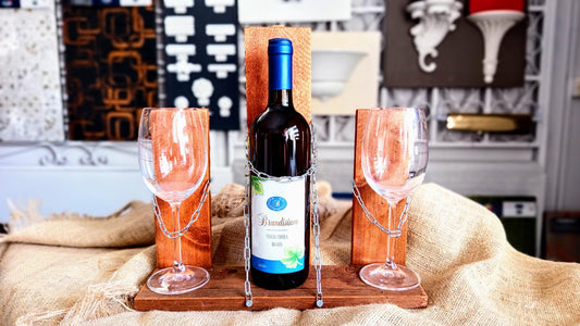 PORTA BOTTIGLIA CON CALICI