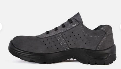 SCARPA ANTINFORTUNIO SCAMOSCIATA FORATA ART 031001 S1P GRIGIO/ SENZA PUNTALE