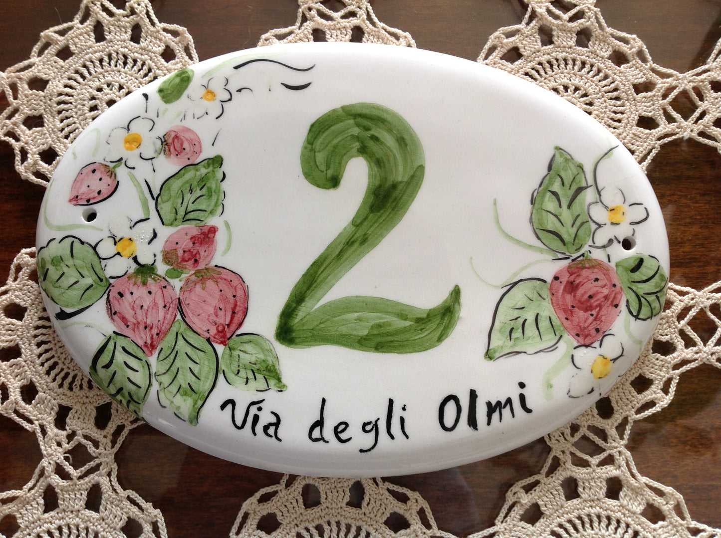 NUMERI CIVICI IN CERAMICA DIPINTE A MANO