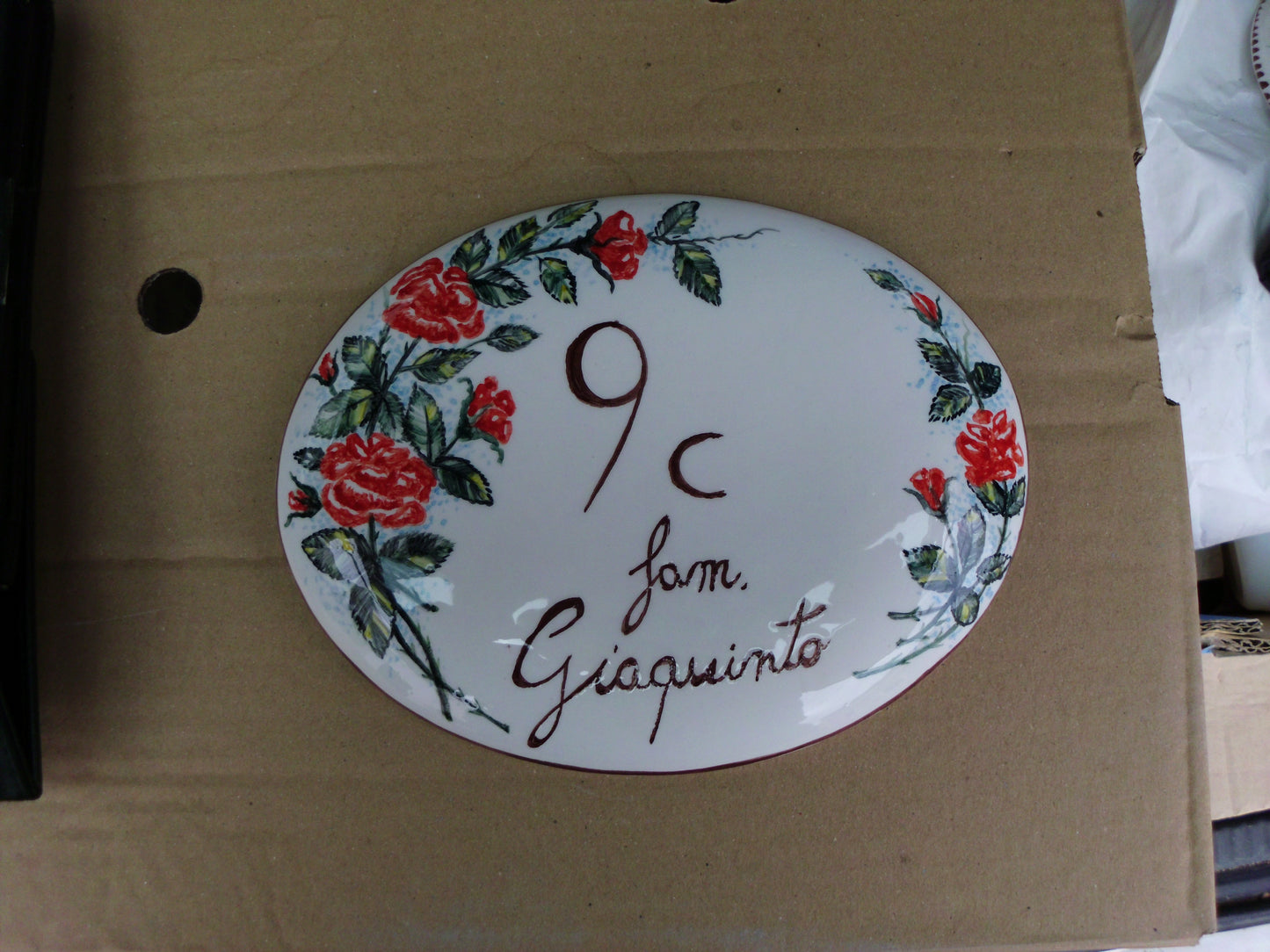 NUMERI CIVICI IN CERAMICA DIPINTE A MANO