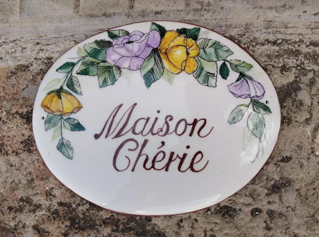 NUMERI CIVICI IN CERAMICA DIPINTE A MANO