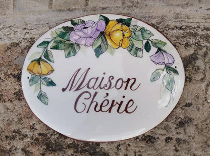 NUMERI CIVICI IN CERAMICA DIPINTE A MANO