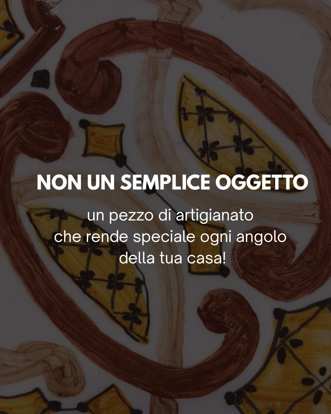 MATTONELLA/SOTTOPENTOLA IN CERAMICA DIPINTO A MANO