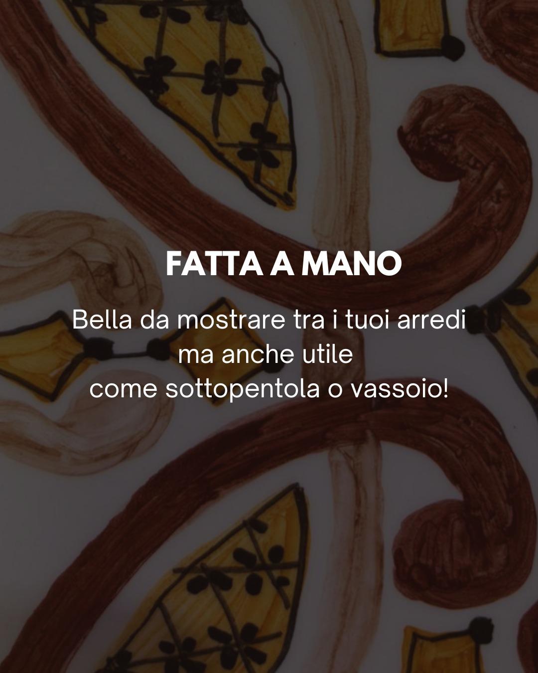 MATTONELLA/SOTTOPENTOLA IN CERAMICA DIPINTO A MANO